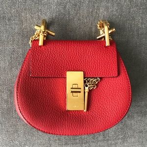 Authentic Chloe Drew bag nano in red